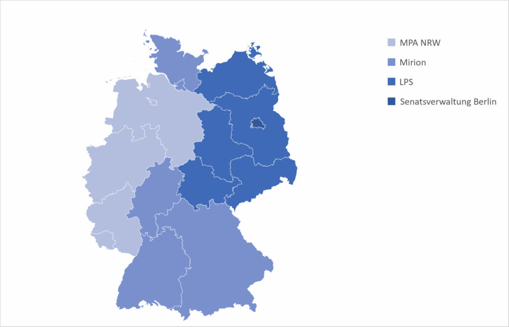 Übersichtskarte zur Zuständigkeit der amtlichen Messstellen. Für weitere Informationen bitte den Link weiter unten nutzen.